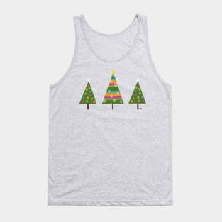 Colorful Christmas Trees Tank Top